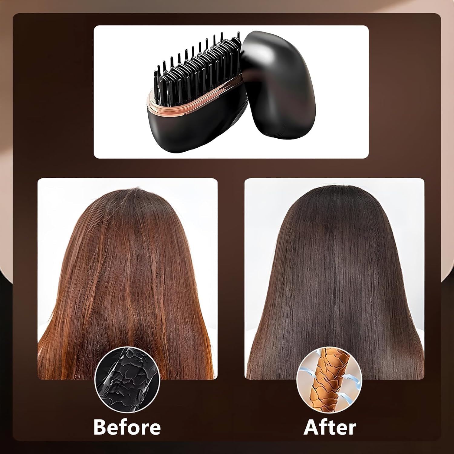 Portable Cordless Mini Straightening Brush